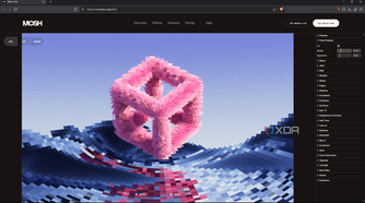 Mosh-Lite polar pixelate effect