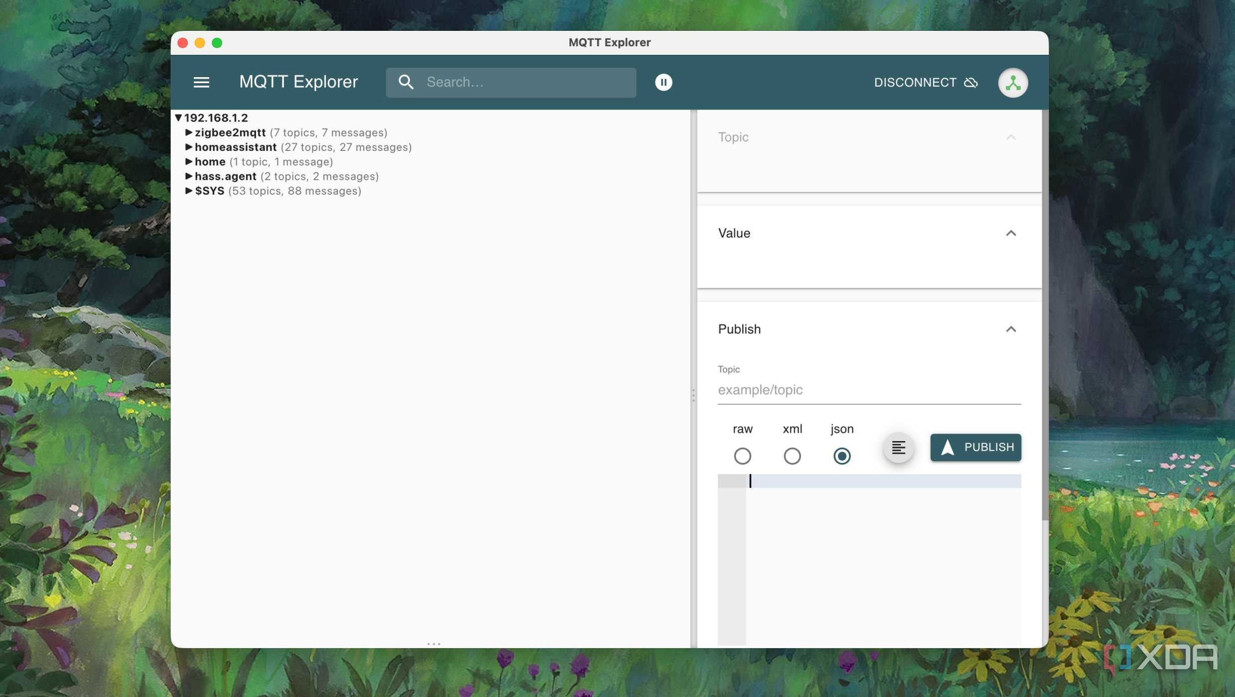 A screenshot of Topic View in MQTT Explorer
