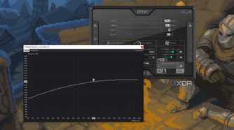 Screenshot showing Curve Editor window in MSI Afterburner