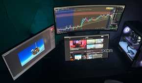 A multi-monitor PC setup