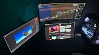 A multi-monitor PC setup
