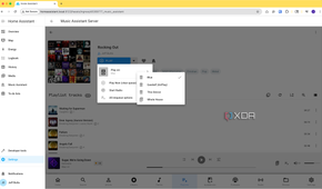 Music Assistant Music choose playback device