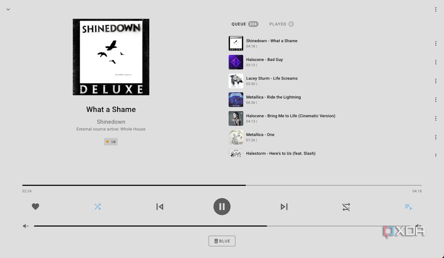 Music Assistant Music Now Playing with Queue