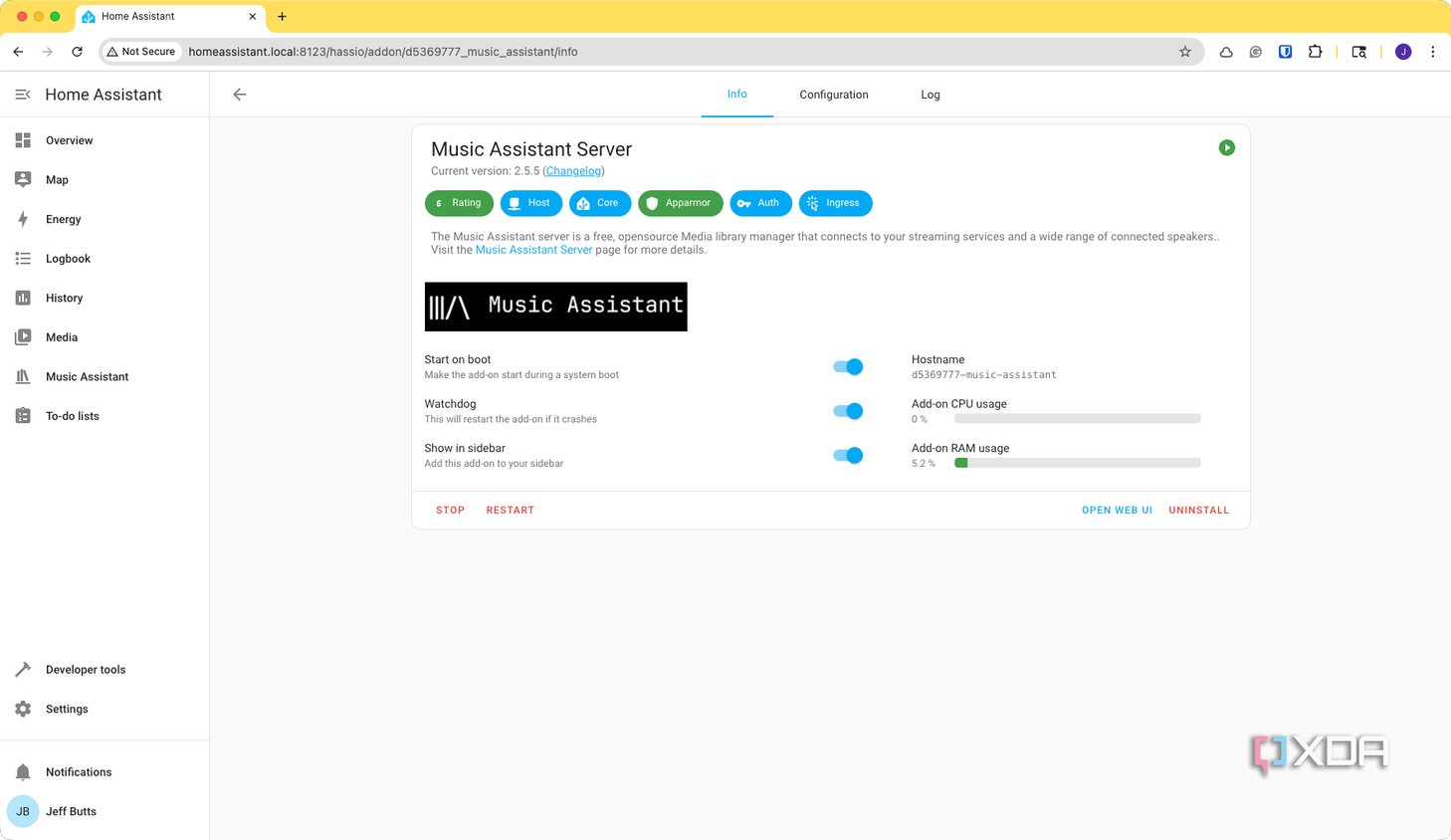 Music Assistant Music Server in HASS Add-On Store