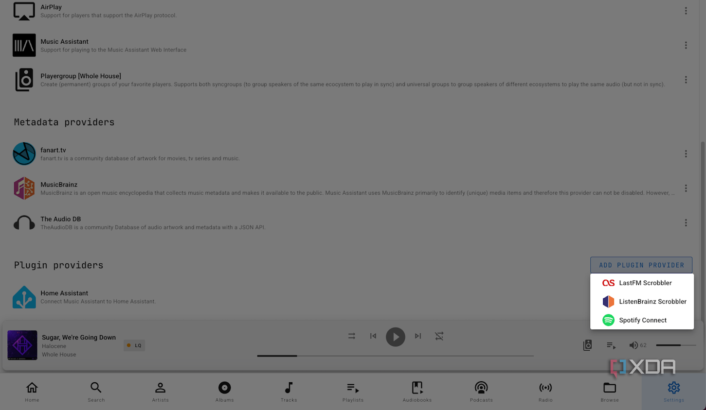 Music Assistant Music Server plugins