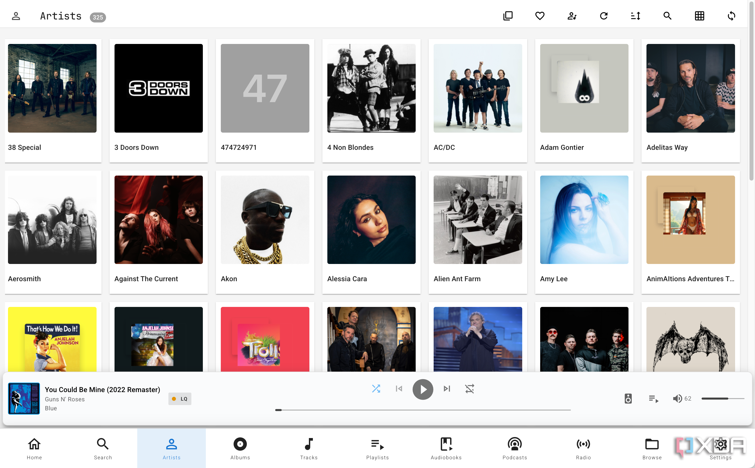 Music Assstant Music library tabs_3