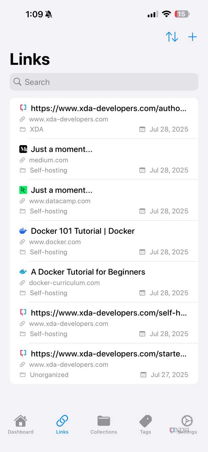 Linkwarden iOS links