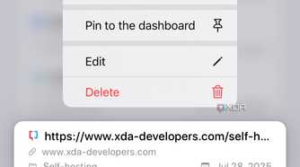 Linkwarden options on iPhone