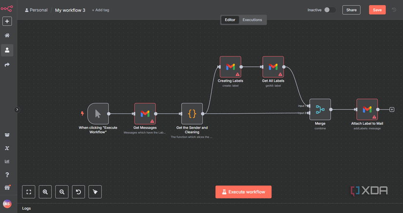 n8n workflow