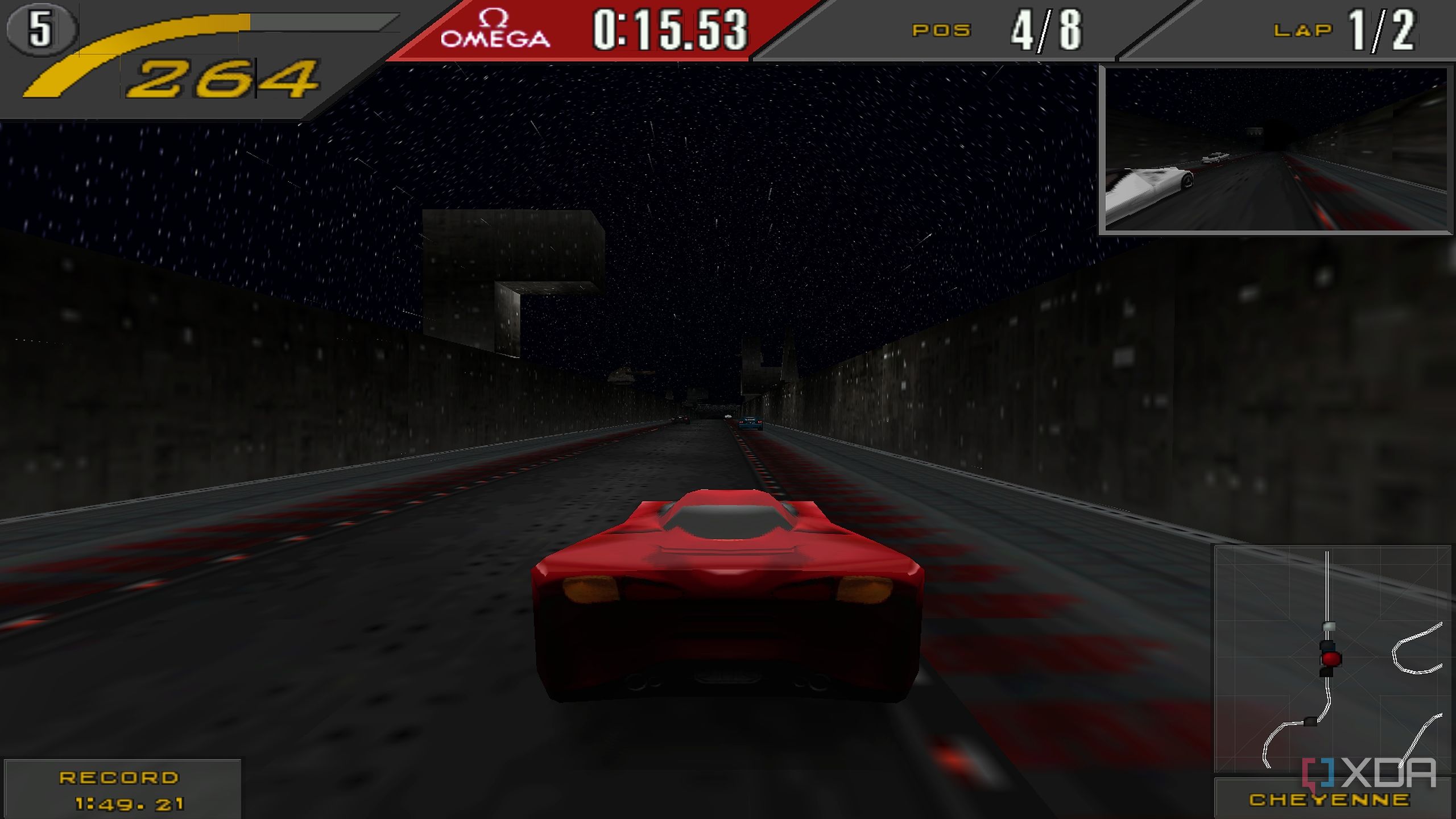 A screenshot from Need for Speed 2: SE.
