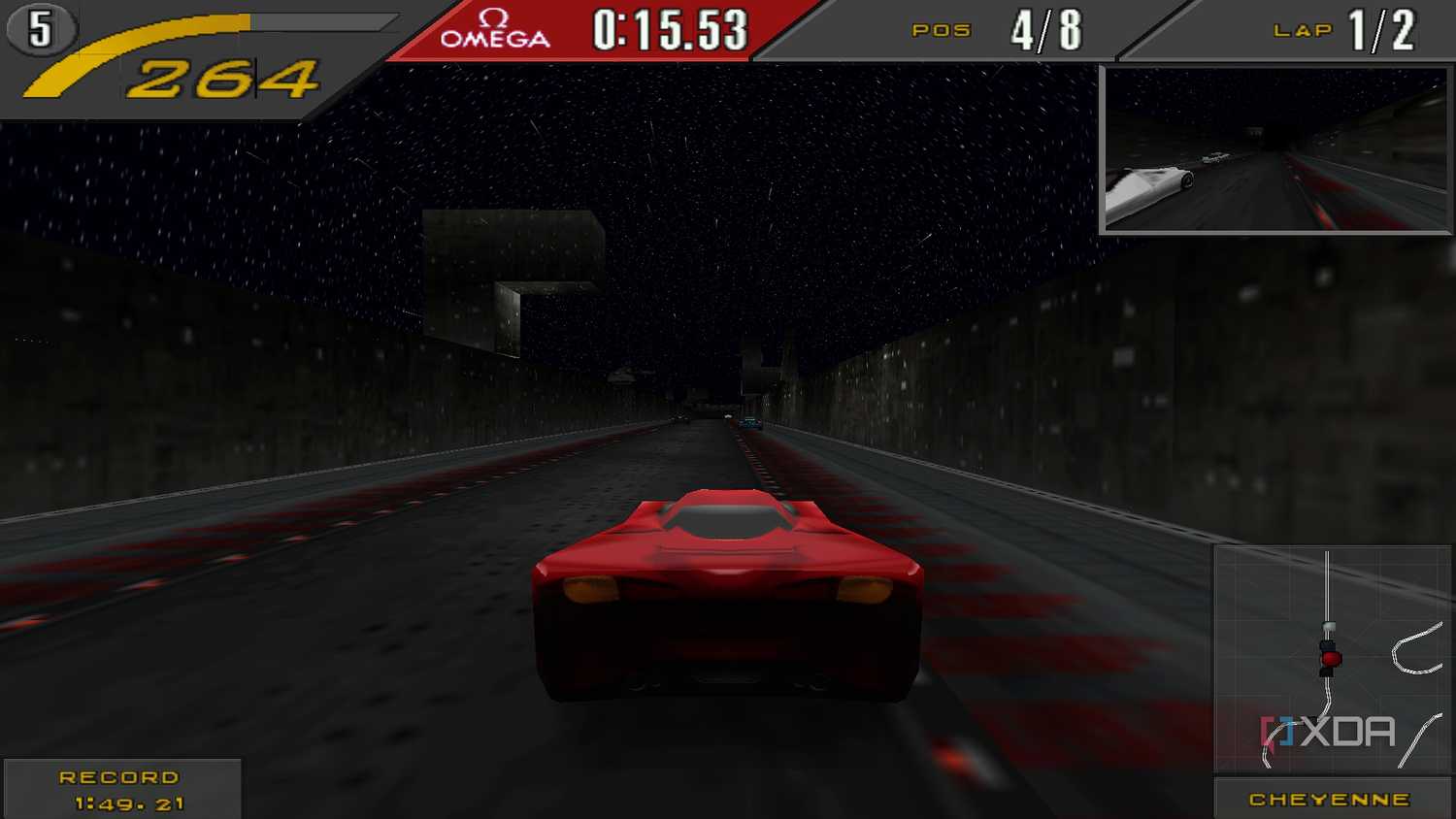 A screenshot from Need for Speed 2: SE.