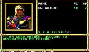 Screenshot from the 1991 game Neverwinter Nights.