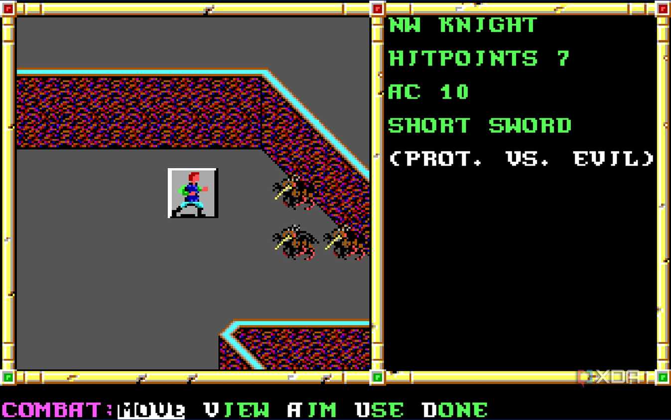 Screenshot from the 1991 game Neverwinter Nights.