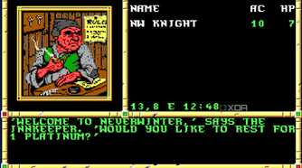 Screenshot from the 1991 game Neverwinter Nights.