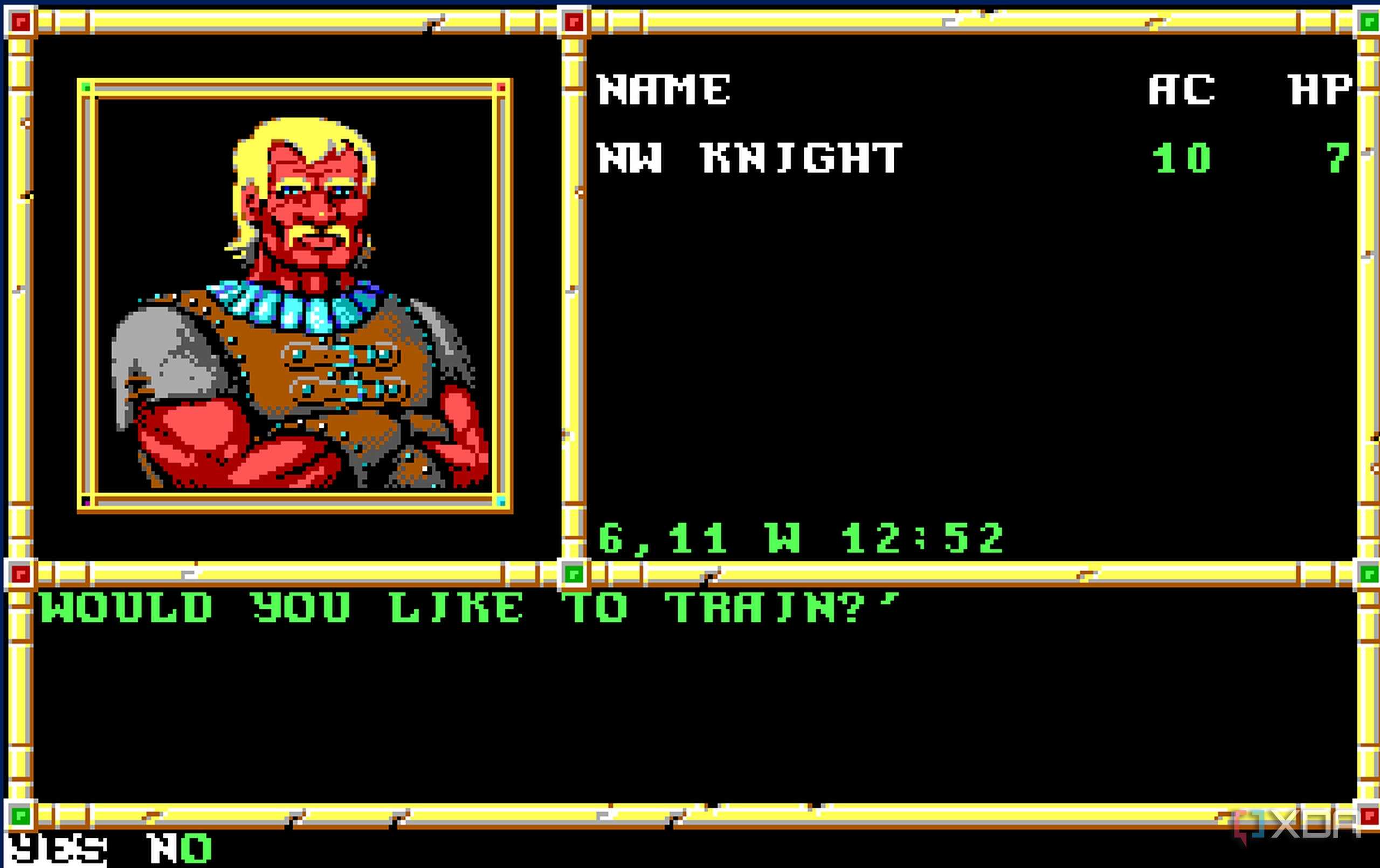 Screenshot from the 1991 game Neverwinter Nights.
