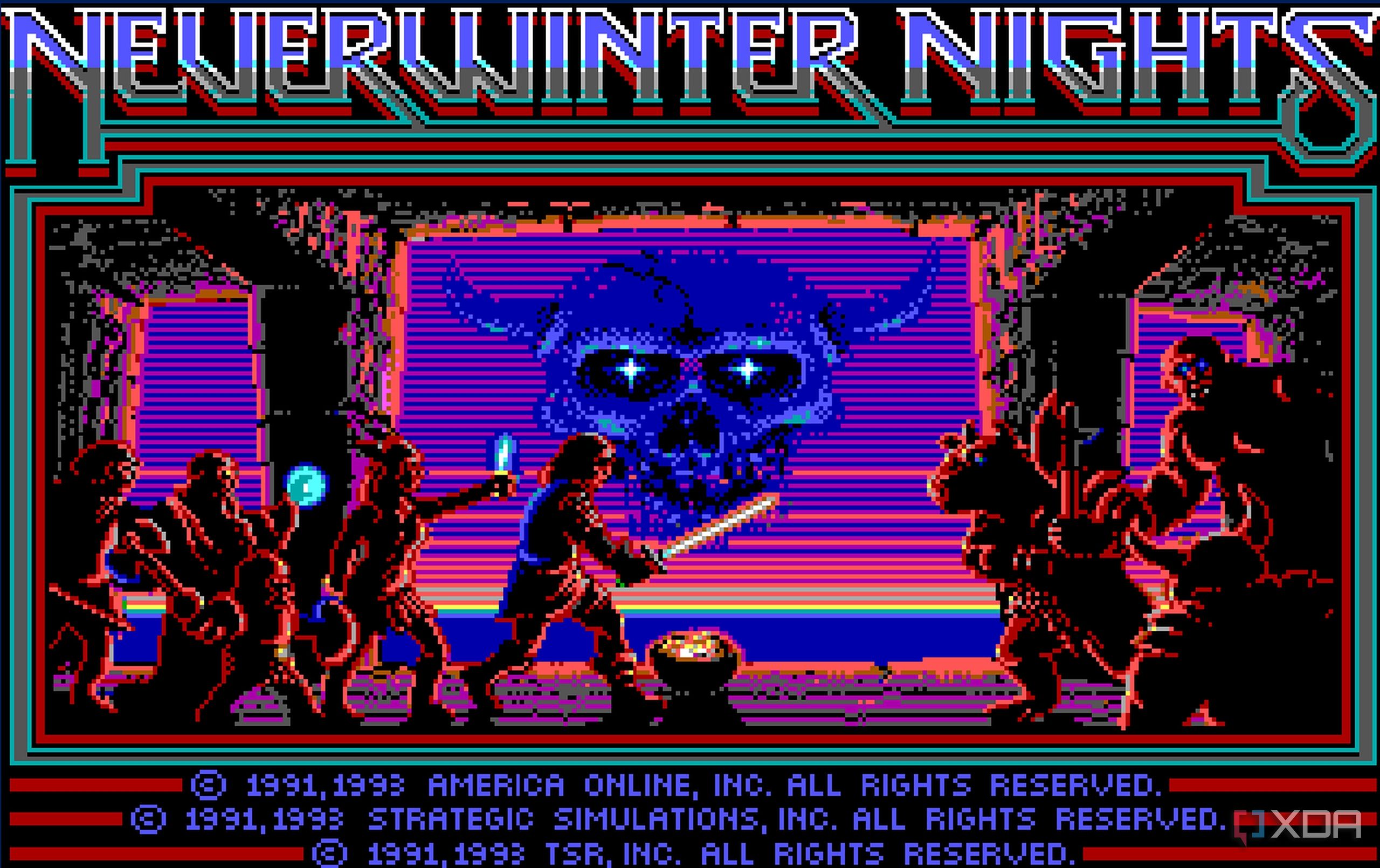 Screenshot from the 1991 game Neverwinter Nights.