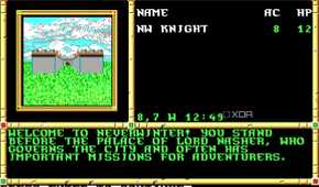 Screenshot from the 1991 game Neverwinter Nights.
