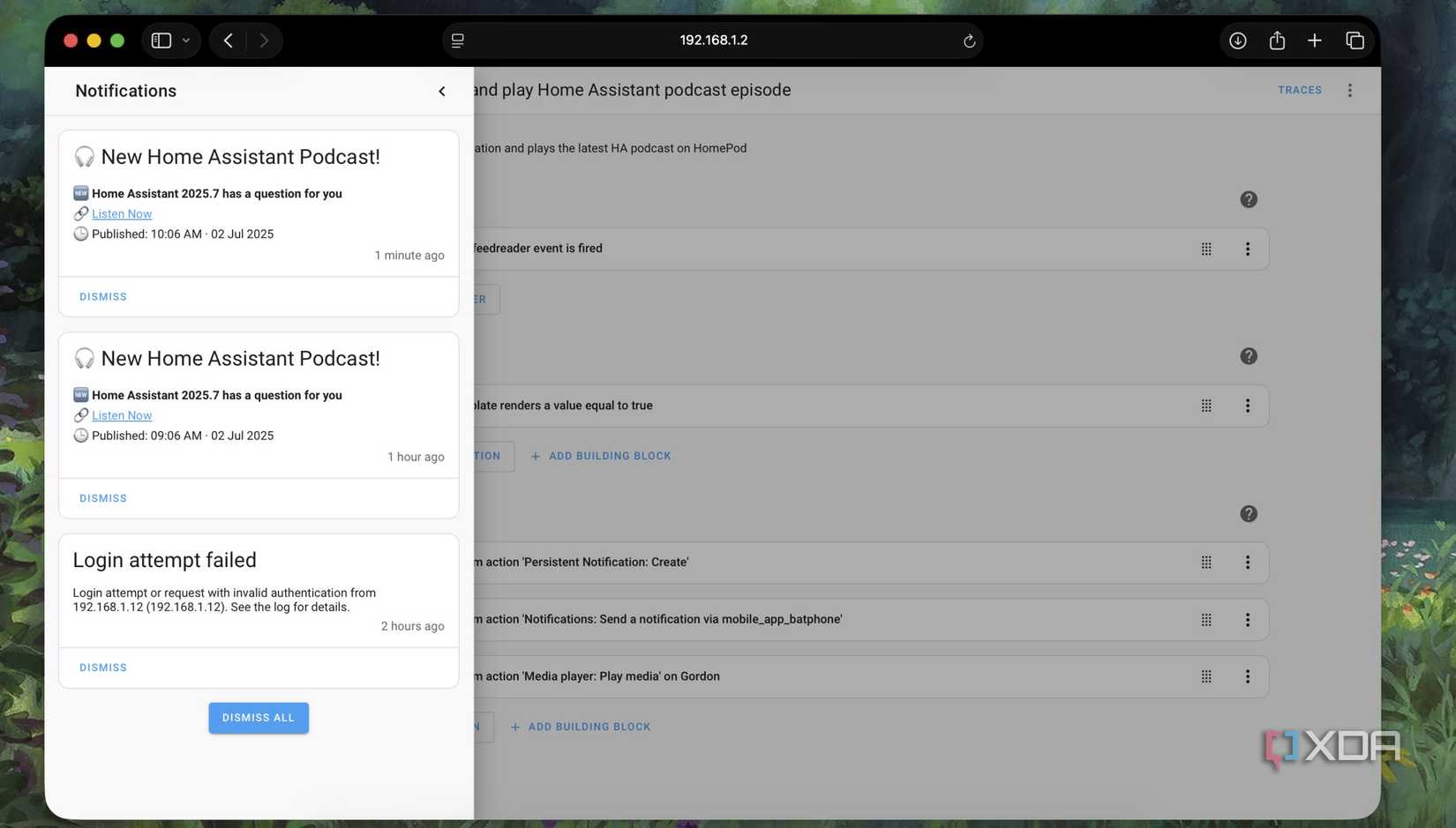 New Podcast episode automation in Home Assistant