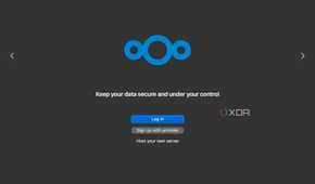 Nextcloud login screen