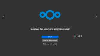 Nextcloud login screen