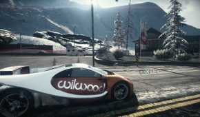 Side shot of a GTA Spano car with Wilwood livery in NFS Rivals.