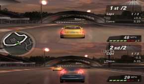 Split-screen URL racing in NFS: Underground 2.