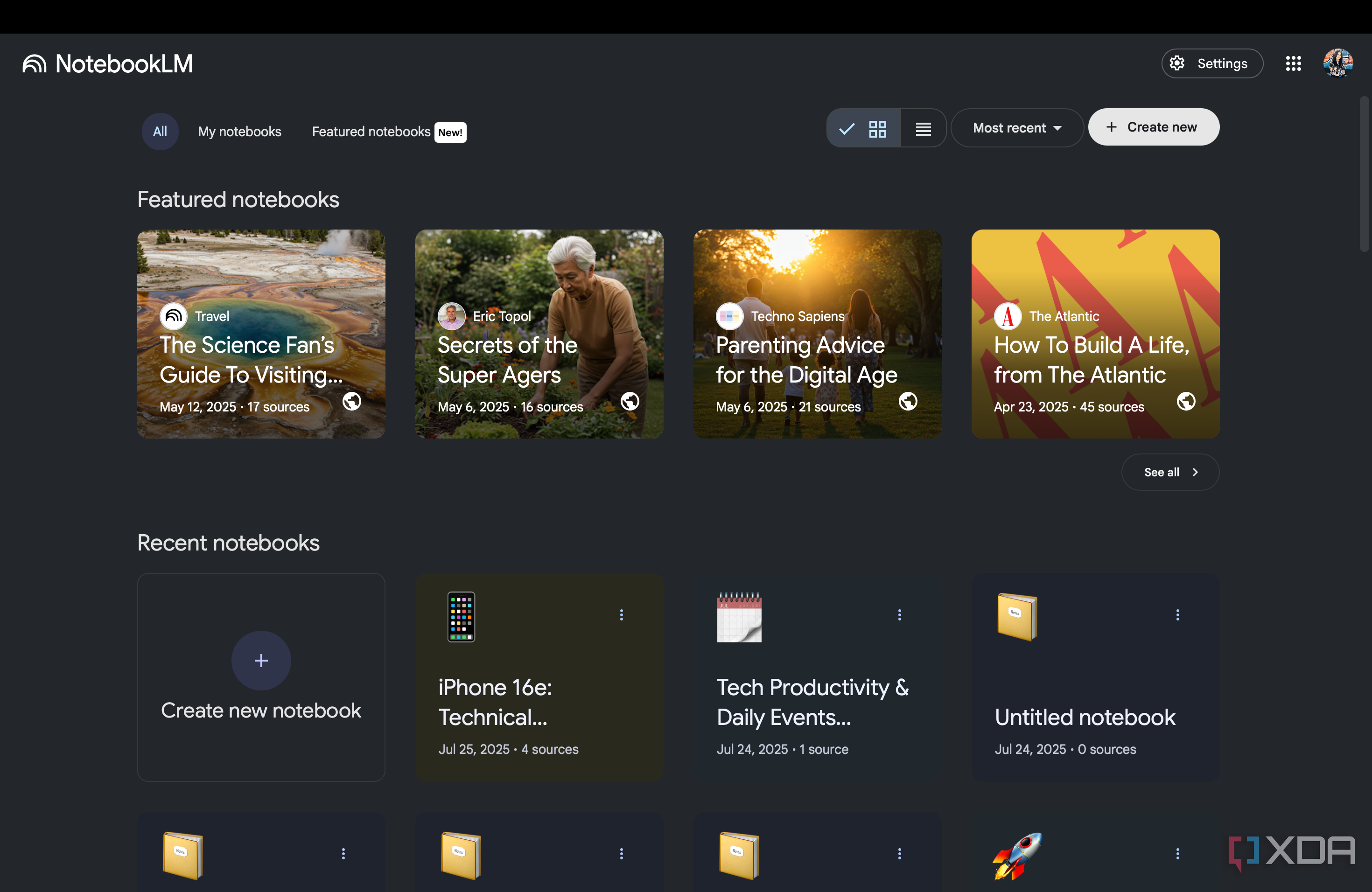 notebooklm main interface