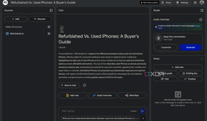NotebookLM notebook with Google Docs as source