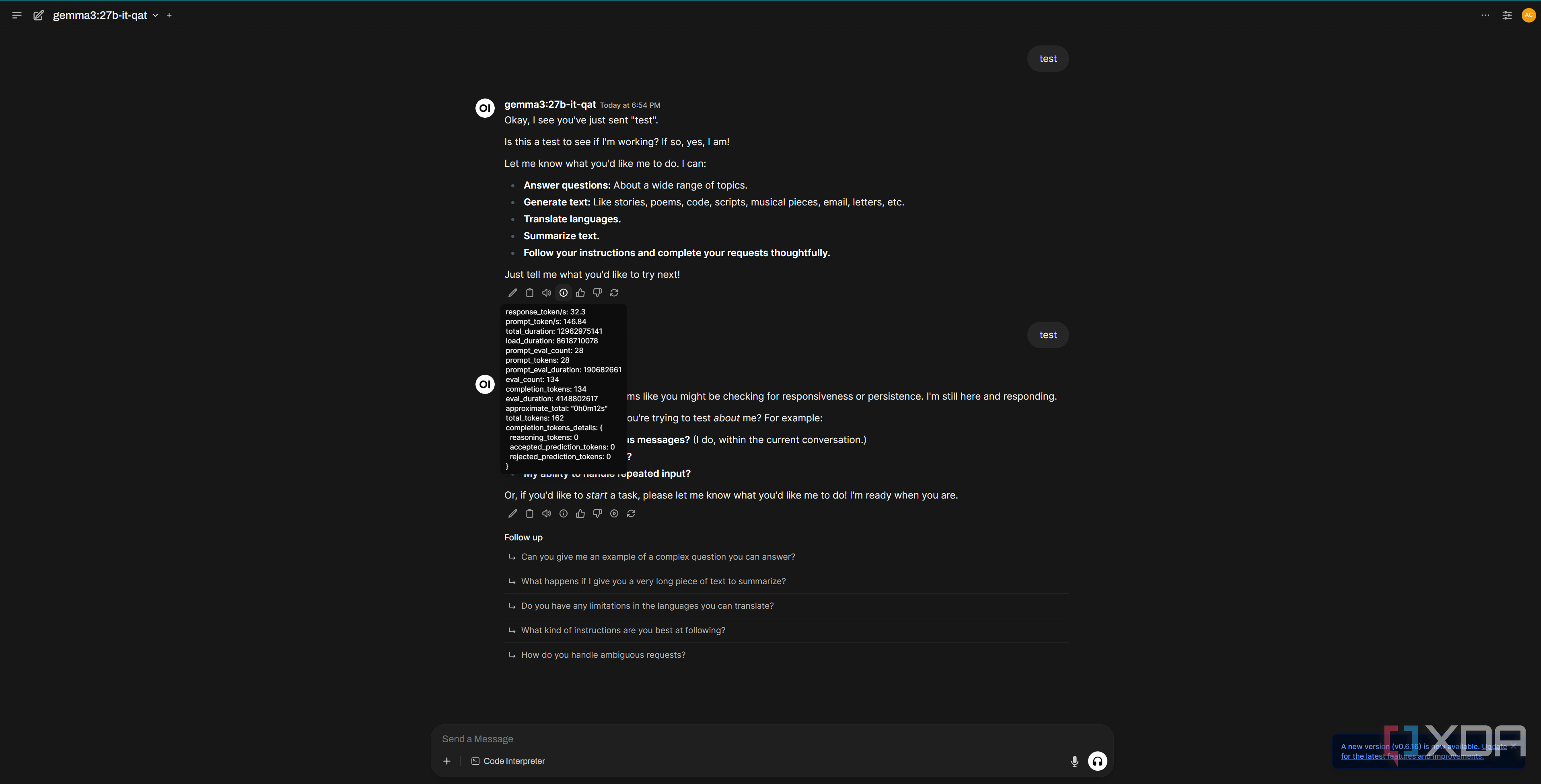 ollama running on Proxmox