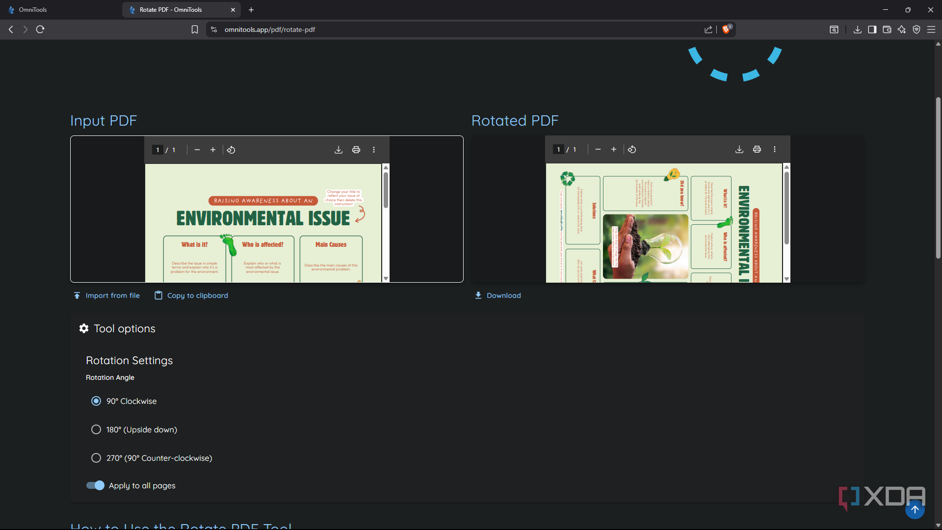OmniTools Rotate tool
