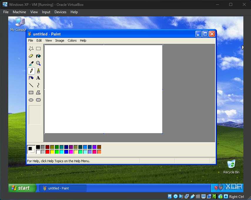 I tried running Windows XP on a modern laptop using a virtual machine ...