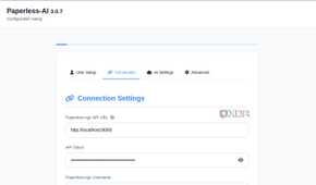 screenshot of paperless ai connection settings