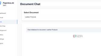 screenshot of paperless ai document chat