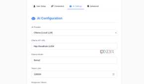 screenshot of paperless ai local llm settings
