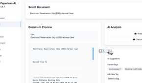 screenshot of paperless ai manual document analyzer