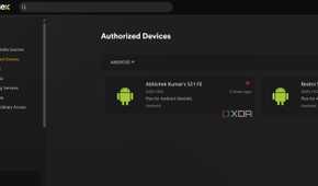 screenshot of plex devices page webui