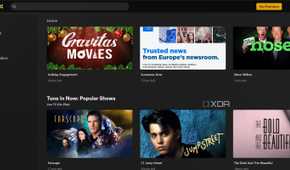 screenshot of plex promotional content home page