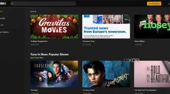 screenshot of plex promotional content home page