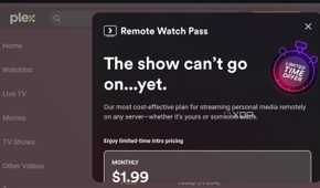 screenshot of plex subsciption popup with tailscale android chrome