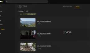 screenshot of plex video folder webui