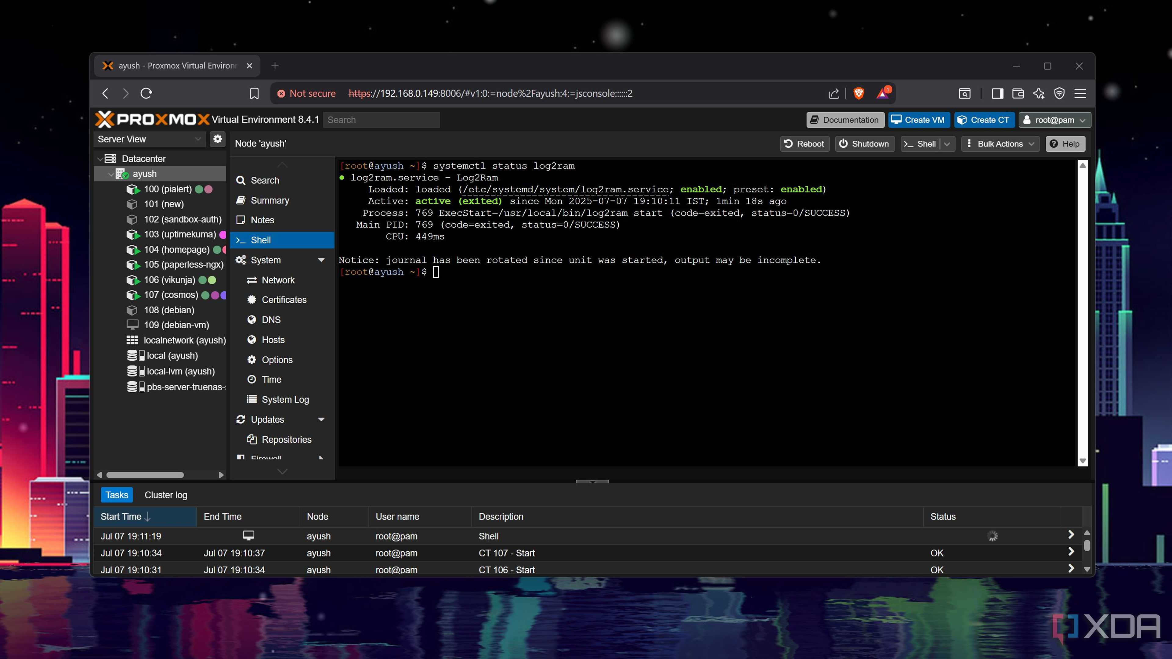 Checking if Log2Ram is enabled