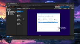 Selecting the installation disk inside a Windows 11 VM