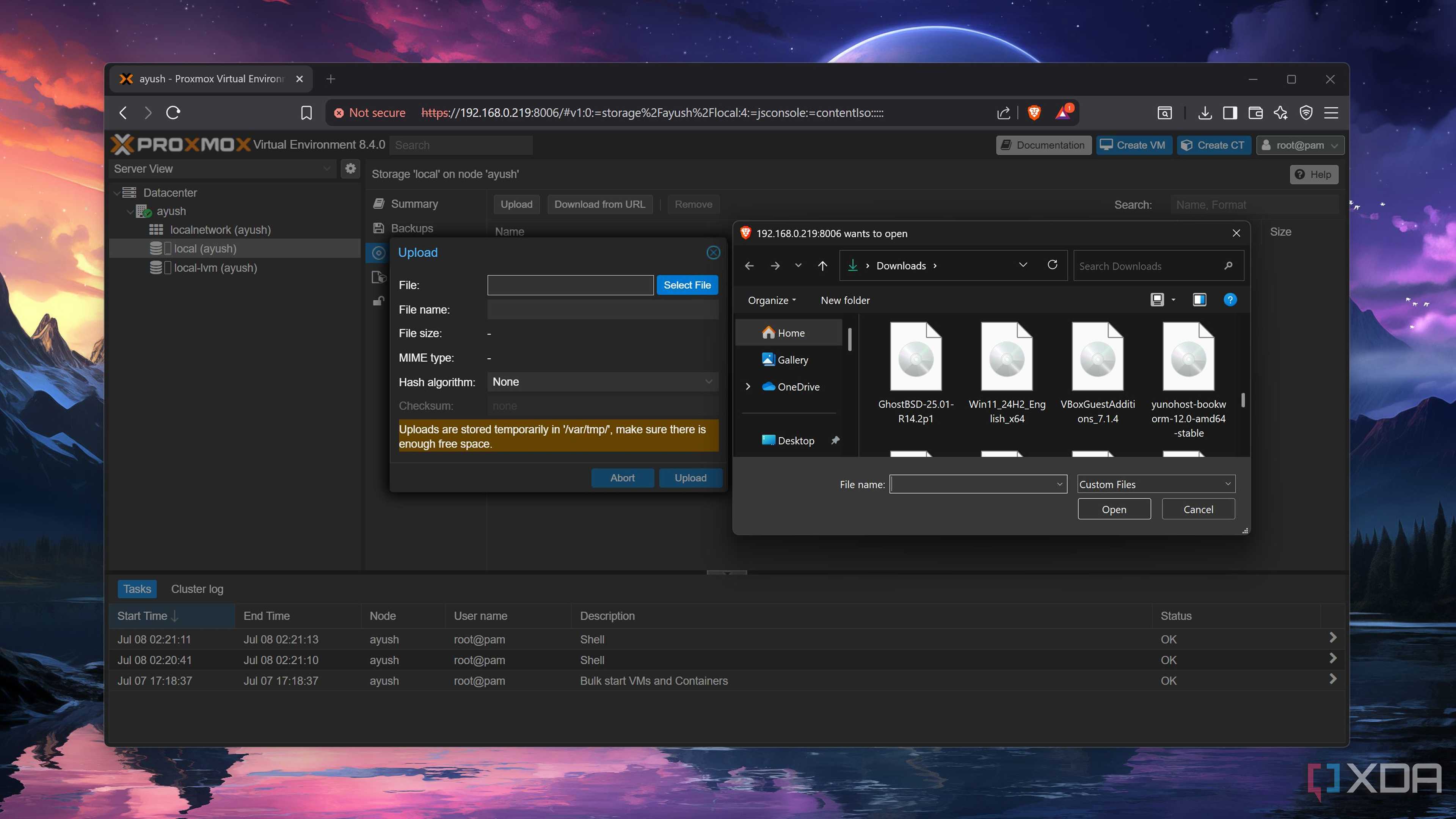 Adding the Windows 11 ISO to Proxmox