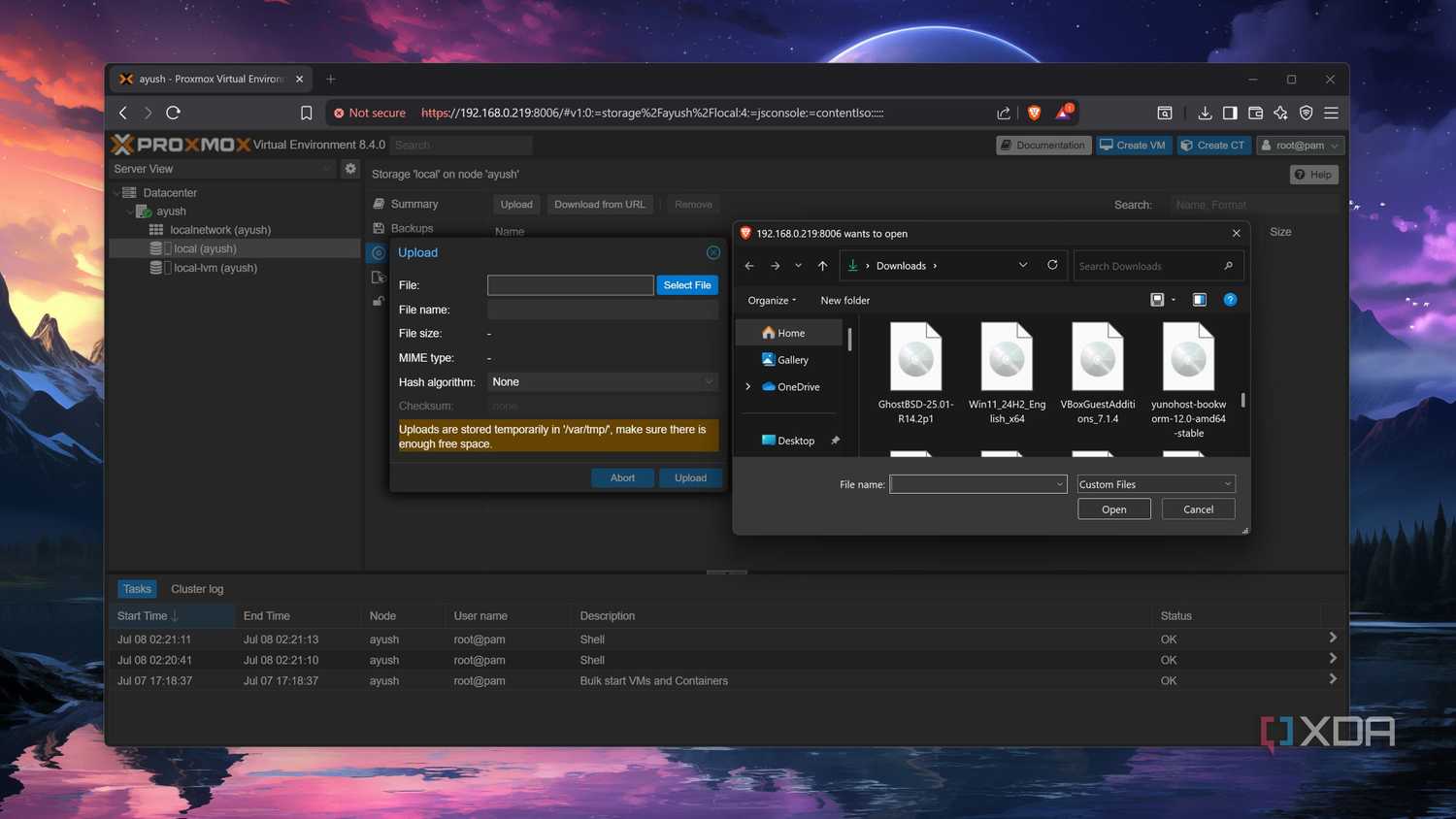 Adding the Windows 11 ISO to Proxmox