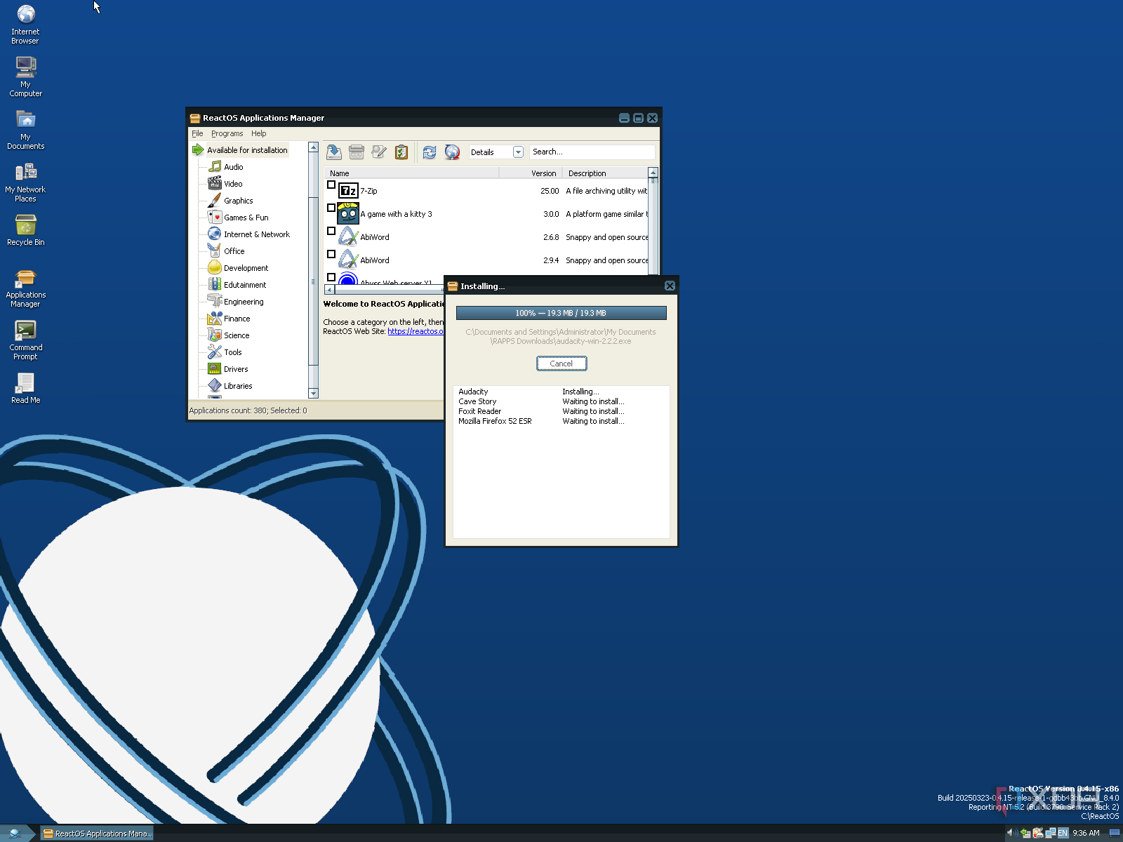 I tried ReactOS and it's unbearable to use, but what it's attempting is ...