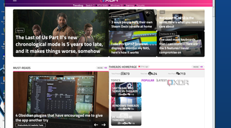 Screenshot of Mozilla Firefox on ReactOS displaying the XDA homepage