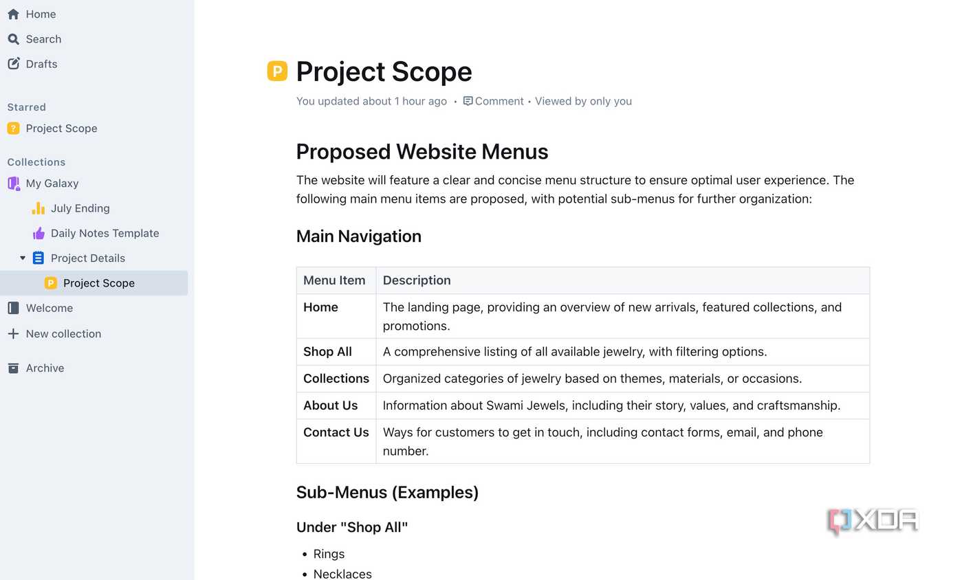 document in Outline