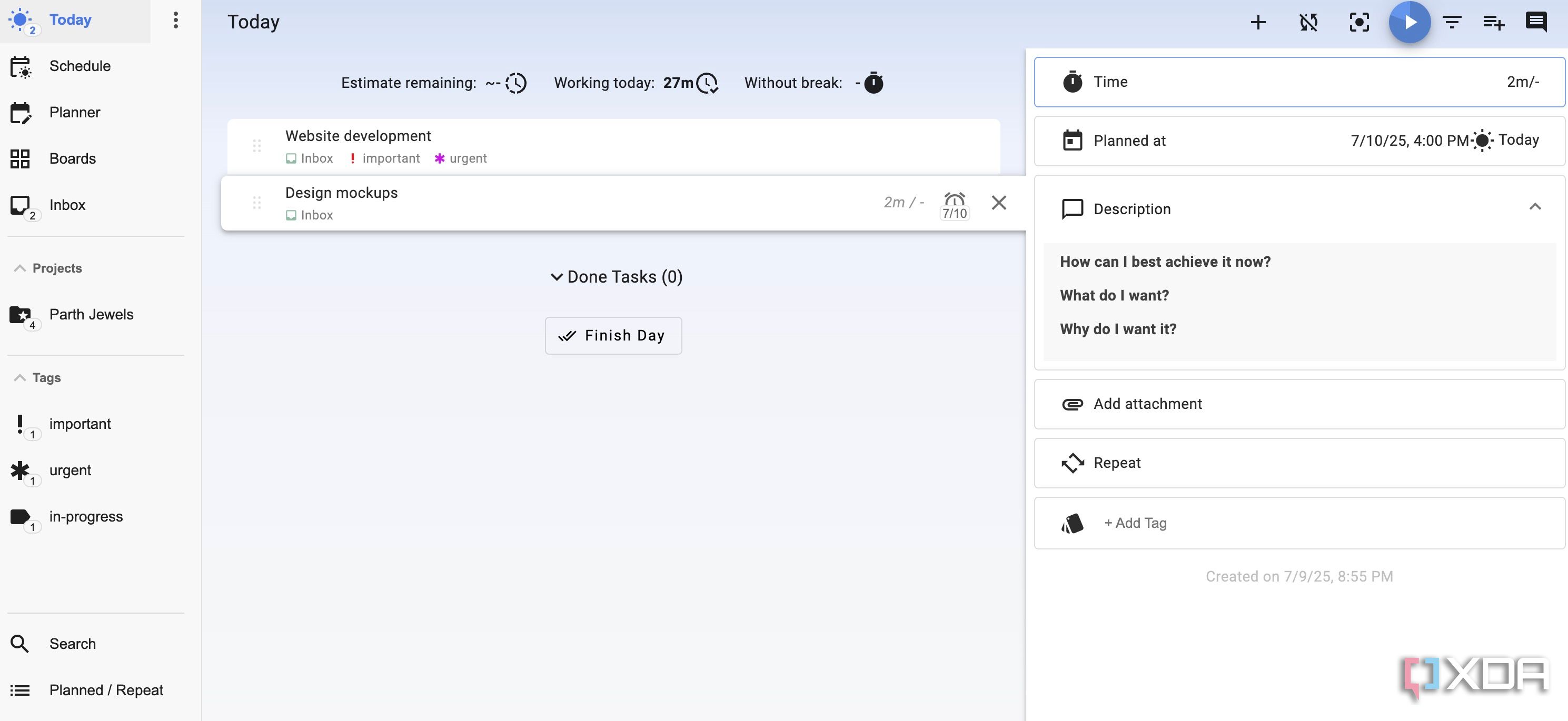 Super Productivity home