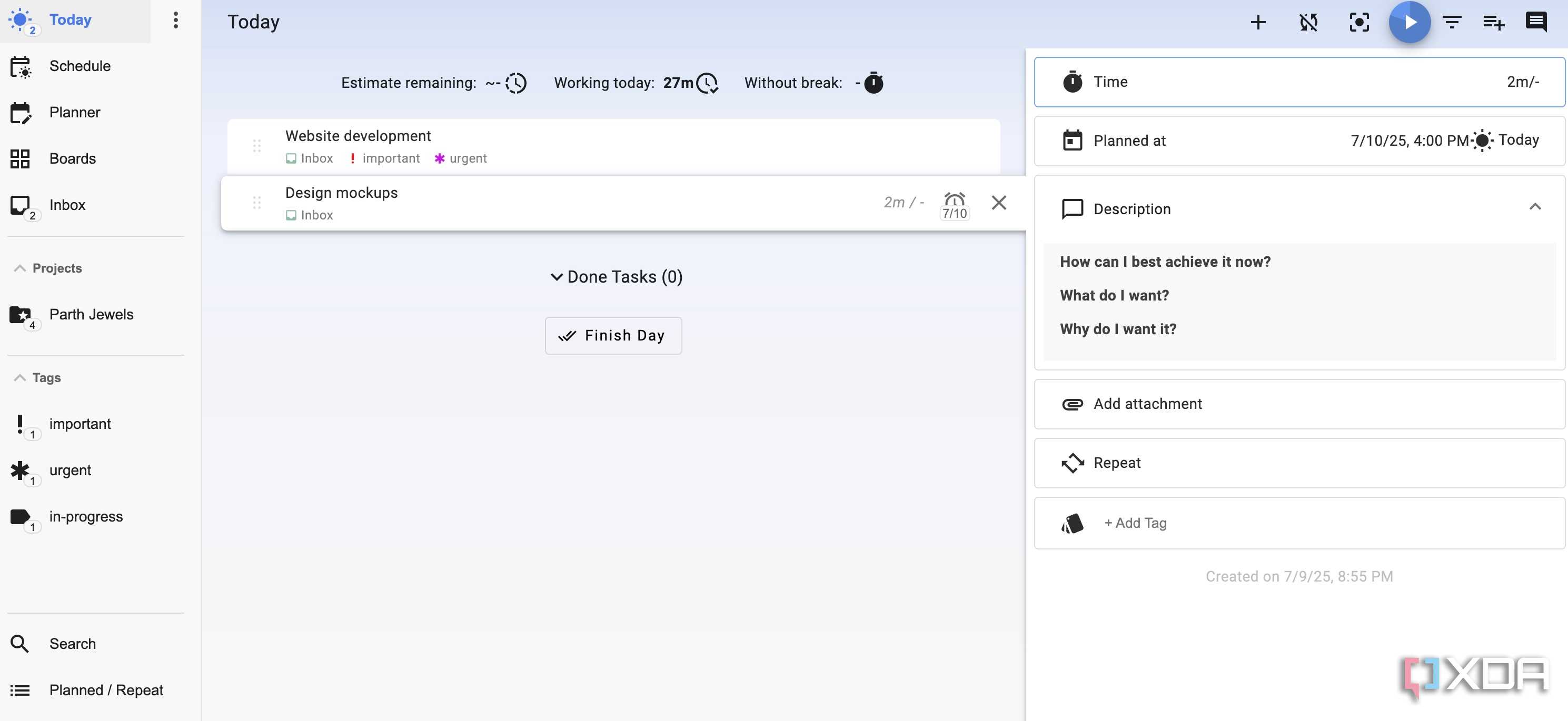 Super Productivity home