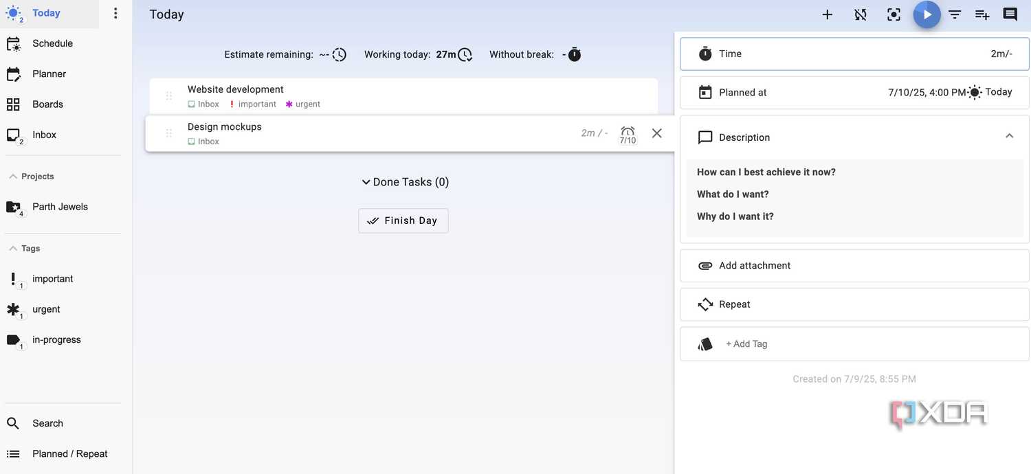 Super Productivity home